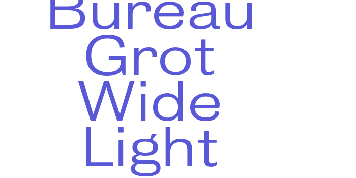 Bureau Grot Wide Light Font