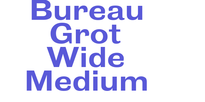 Bureau Grot Wide Medium Font Download