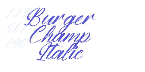 Burger Champ Italic font free