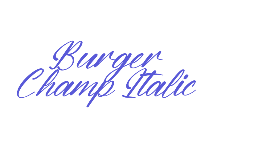 Burger Champ Italic Font Download