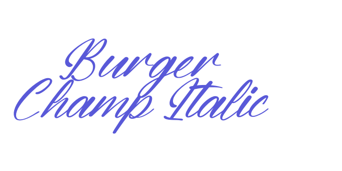 Burger Champ Italic Font Download