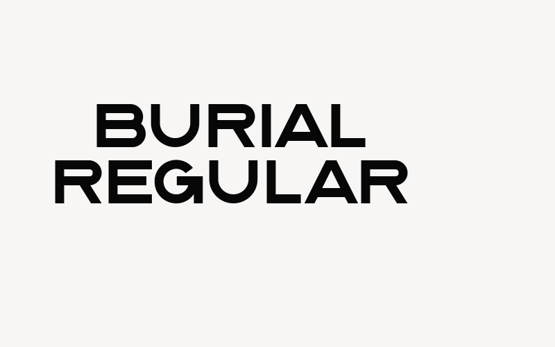 Burial Regular Font