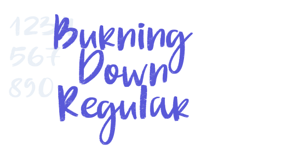 Burning Down Regular font free