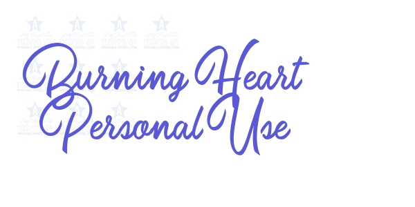 Burning Heart Personal Use font free