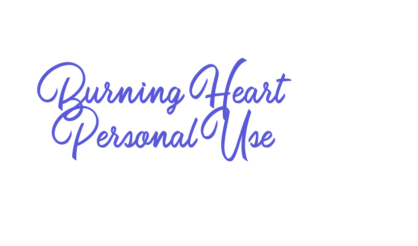 Burning Heart Personal Use Font