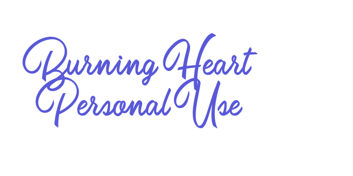 Burning Heart Personal Use Font Download