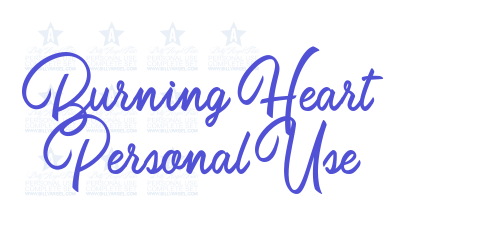 Burning Heart Personal Use-font-download