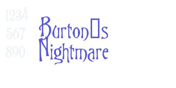 Burton’s Nightmare font free