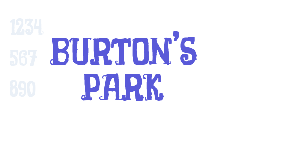 Burton’s Park font