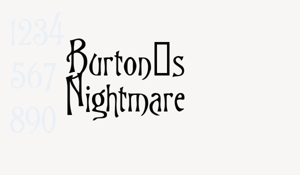 Burton’s Nightmare Font