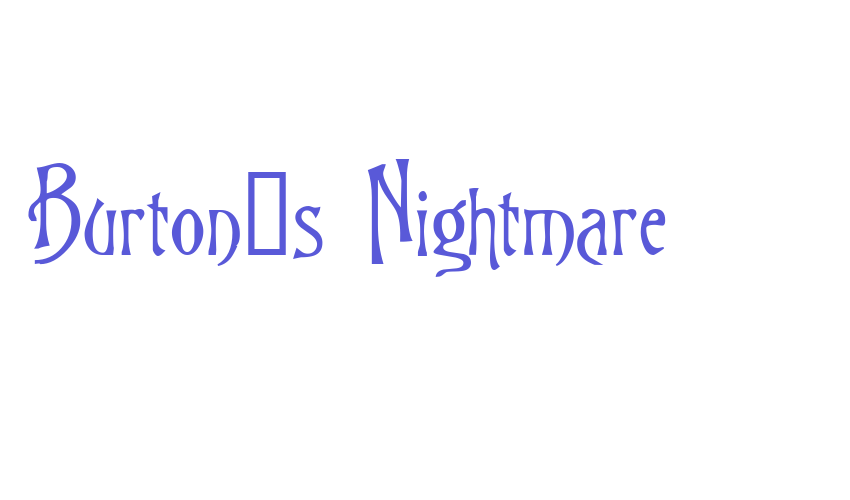 Burton’s Nightmare Font Download