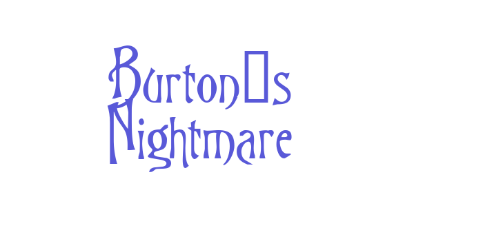 Burton’s Nightmare Font Download