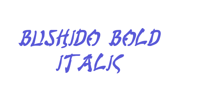 Bushido Bold Italic Font Download