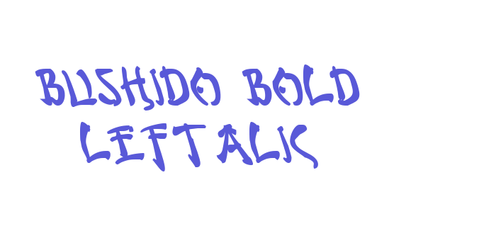 Bushido Bold Leftalic Font Download