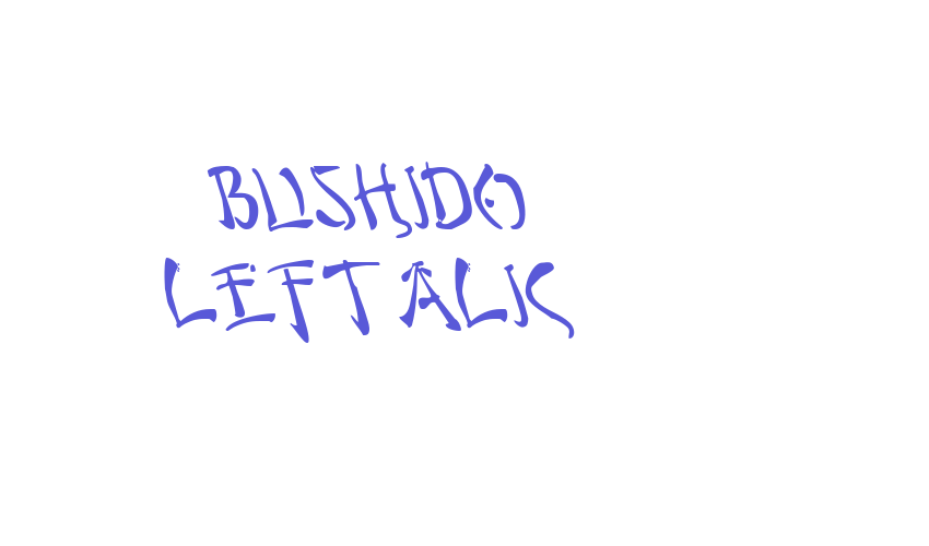 Bushido Leftalic Font Download