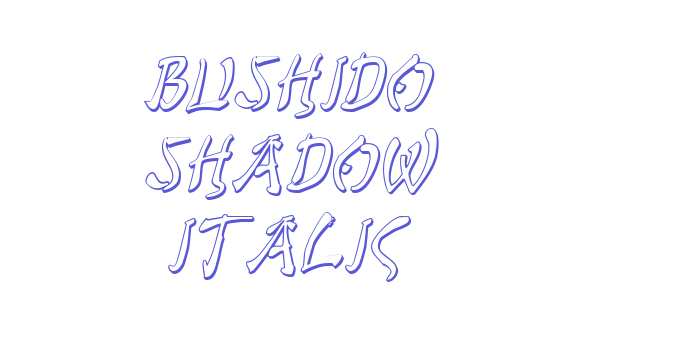 Bushido Shadow Italic Font Download