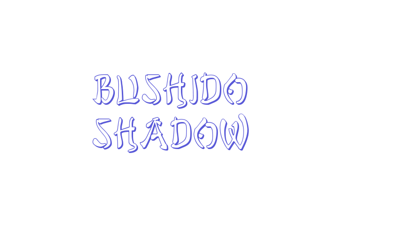 Bushido Shadow Font Download