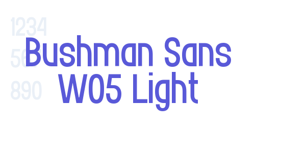 Bushman Sans W05 Light font free