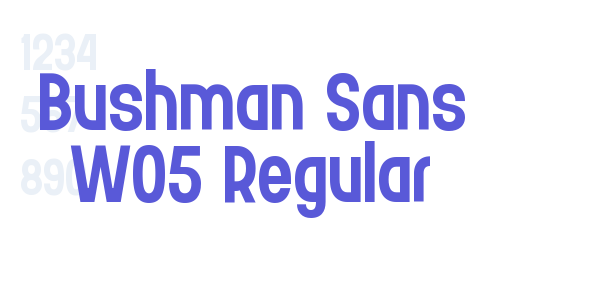 Bushman Sans W05 Regular font free