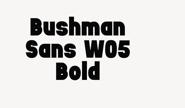 Bushman Sans W05 Bold Font