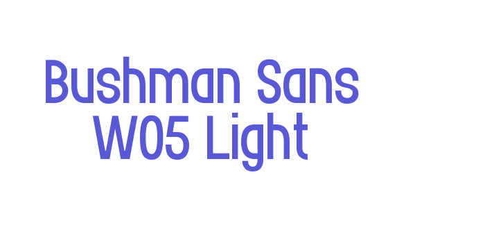 Bushman Sans W05 Light Font Download