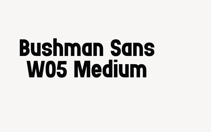 Bushman Sans W05 Medium Font