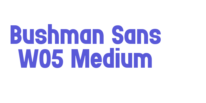 Bushman Sans W05 Medium Font Download