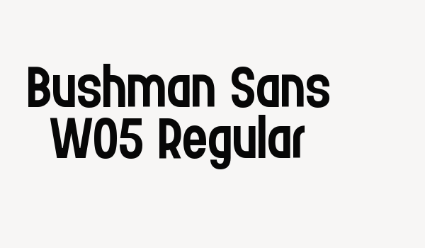 Bushman Sans W05 Regular Font