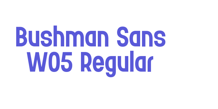 Bushman Sans W05 Regular Font Download