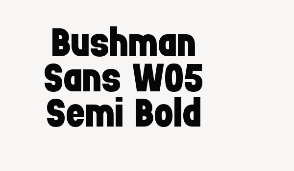 Bushman Sans W05 Semi Bold Font