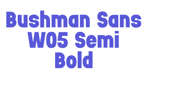 Bushman Sans W05 Semi Bold Font Download