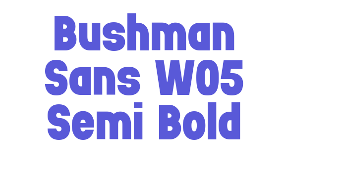 Bushman Sans W05 Semi Bold Font