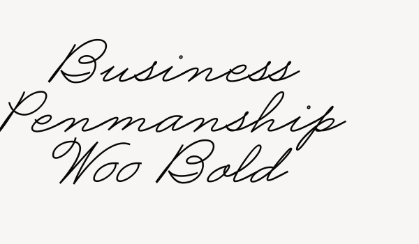 Business Penmanship W00 Bold Font