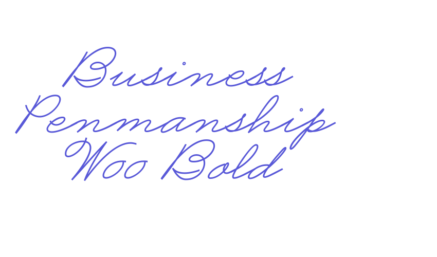 Business Penmanship W00 Bold Font