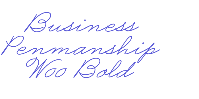 Business Penmanship W00 Bold Font Download