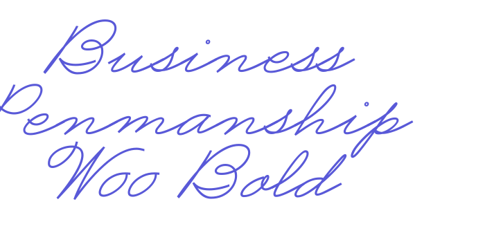 Business Penmanship W00 Bold Font