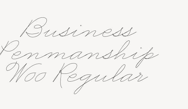 Business Penmanship W00 Regular Font