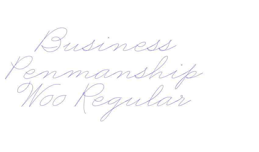 Business Penmanship W00 Regular Font