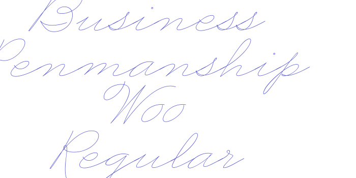 Business Penmanship W00 Regular Font