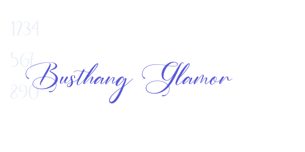 Busthang Glamor font free