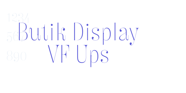 Butik Display VF Ups font free