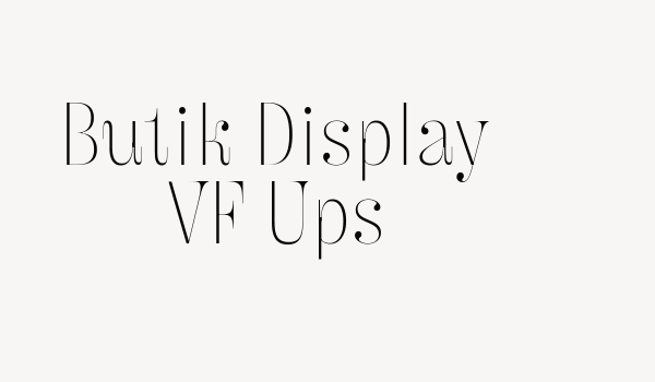 Butik Display VF Ups Font