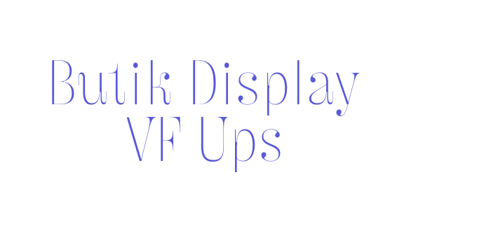 Butik Display VF Ups Font Download