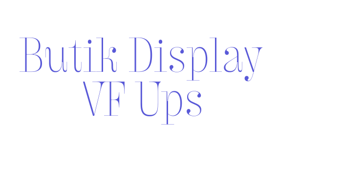 Butik Display VF Ups Font