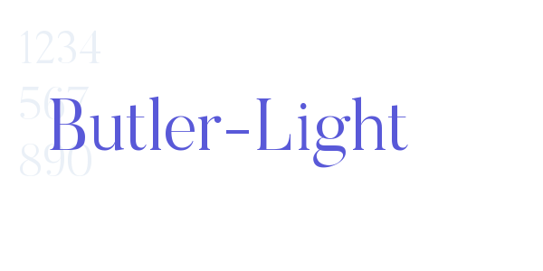 Butler-Light font