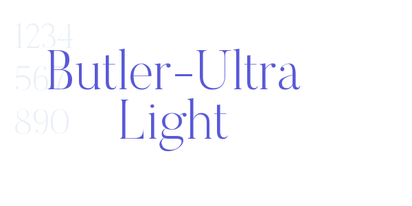 Butler-Ultra Light font