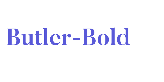 Butler-Bold Font