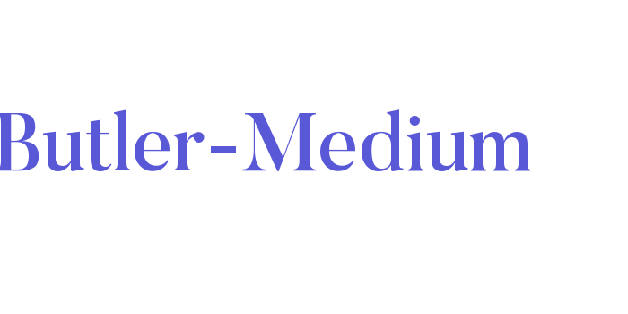 Download Butler-Medium Font