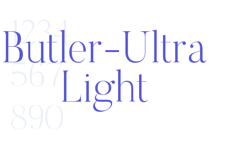 Butler-Ultra Light Font