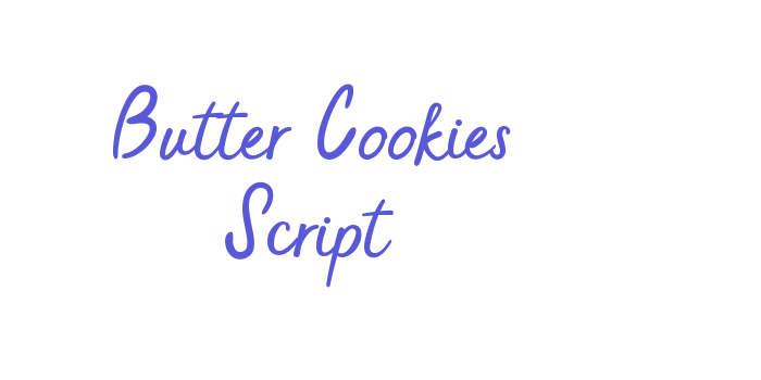 Butter Cookies Script Font